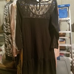 Black dress with top lace detail